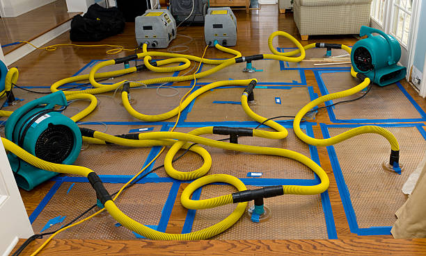 Professional Flood Damage Restoration technician working in Pocasset, MA